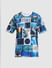 Blue Collage Print Oversized T-shirt_411175+8